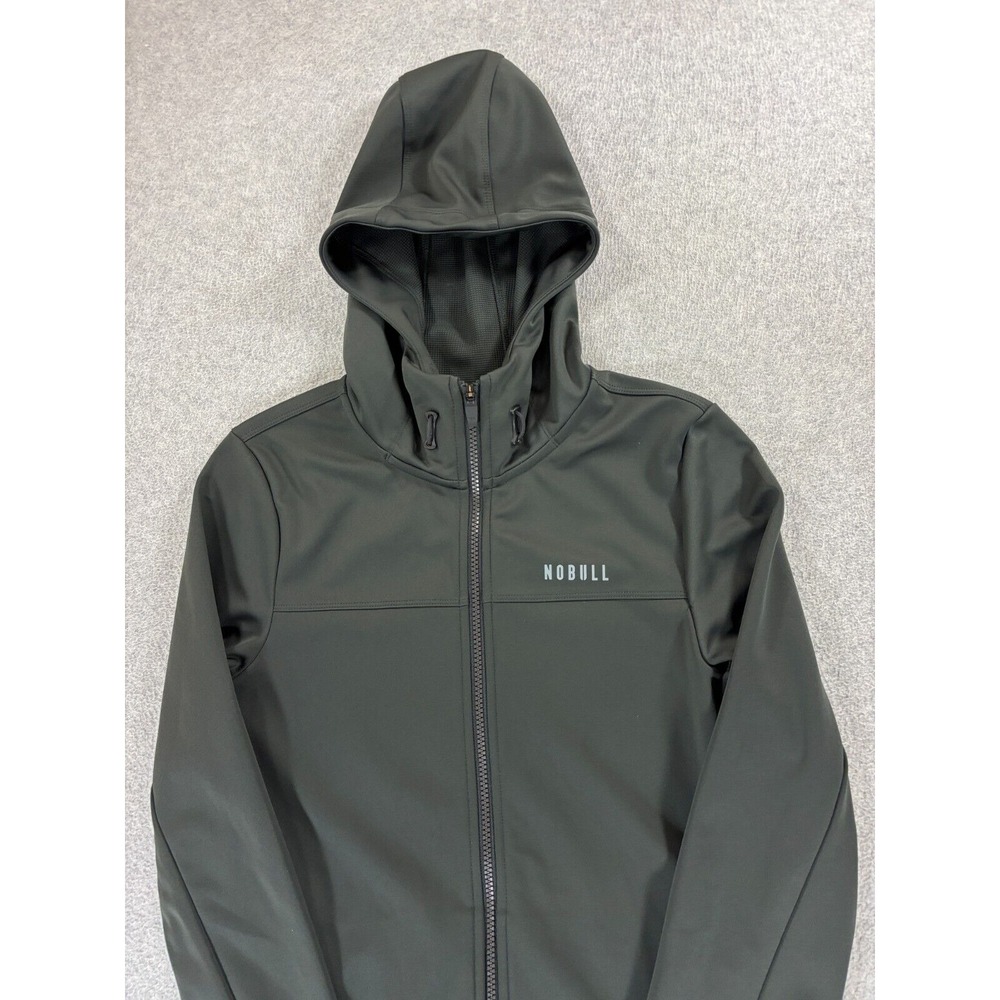 NOBULL Full Zip Athletic Fit Hoodie Running Jacket (Men's XS)‎ Gray - Picture 2 of 13
